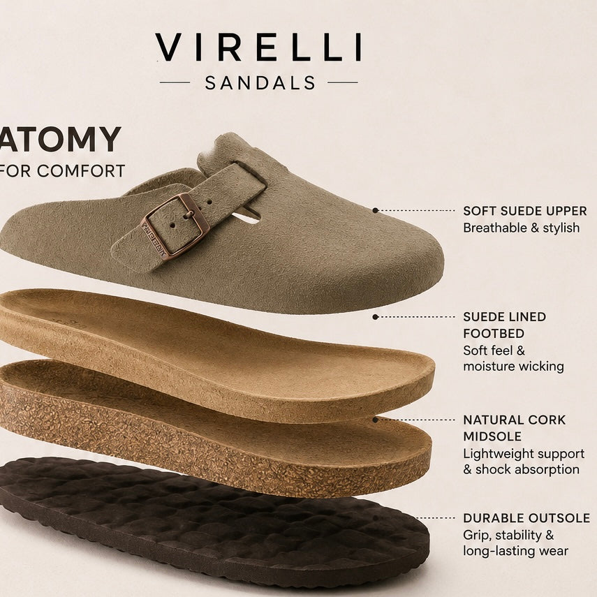 Virelli luxury suede sandals