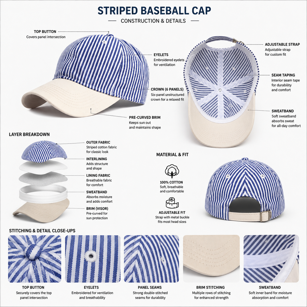 Virelli striped cap