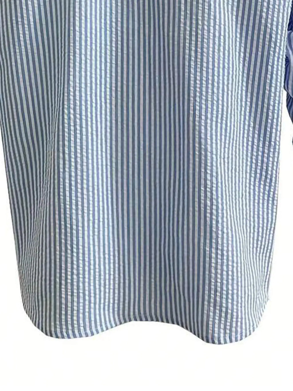 Virelli Long Sleeve Striped Rippled Shirt