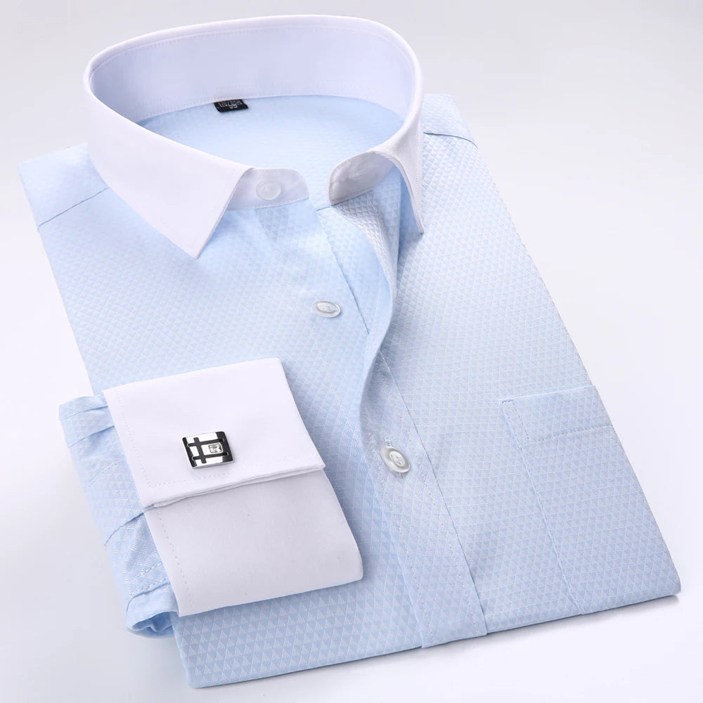 Virelli white cuffs and collar cufflink shirt