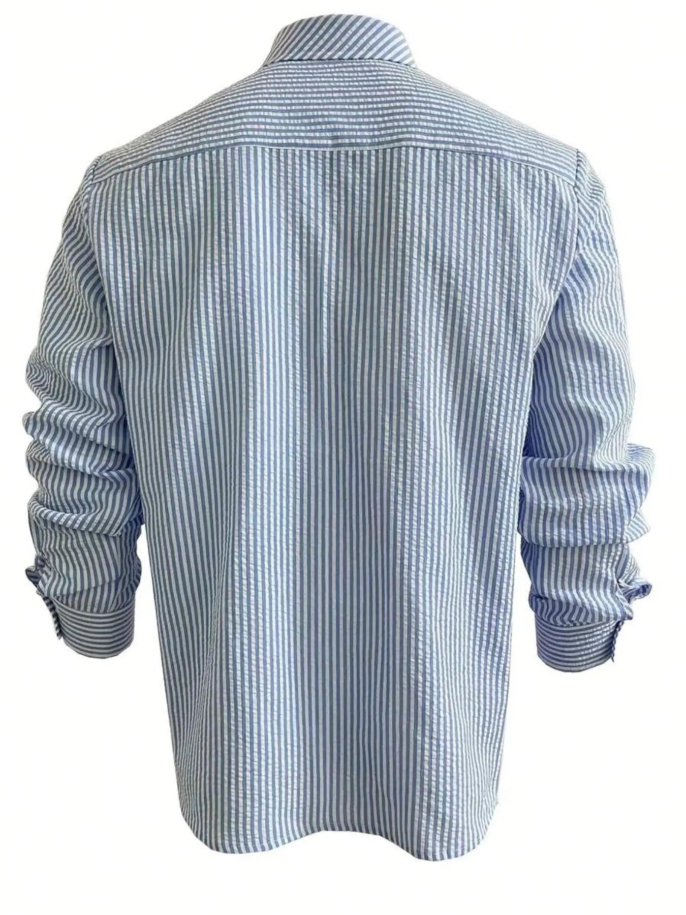 Virelli Long Sleeve Striped Rippled Shirt