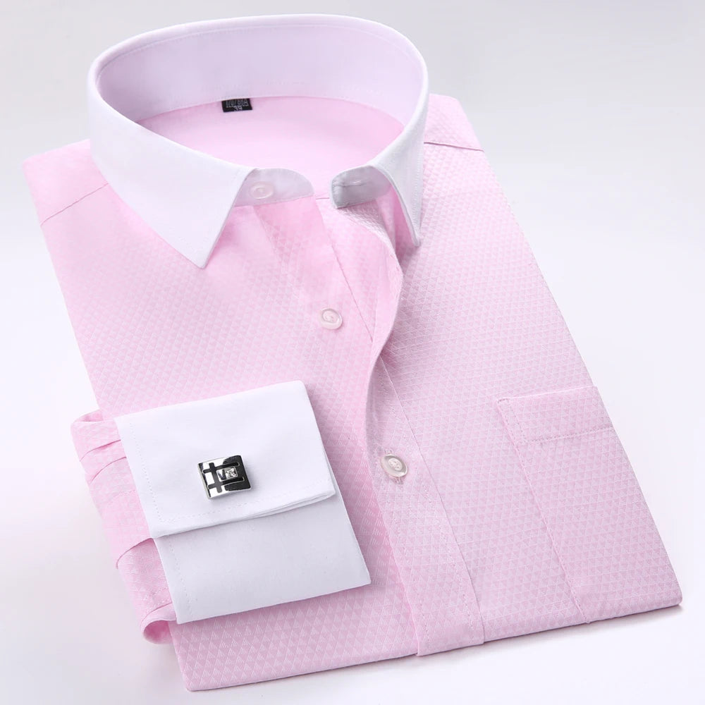 Virelli white cuffs and collar cufflink shirt