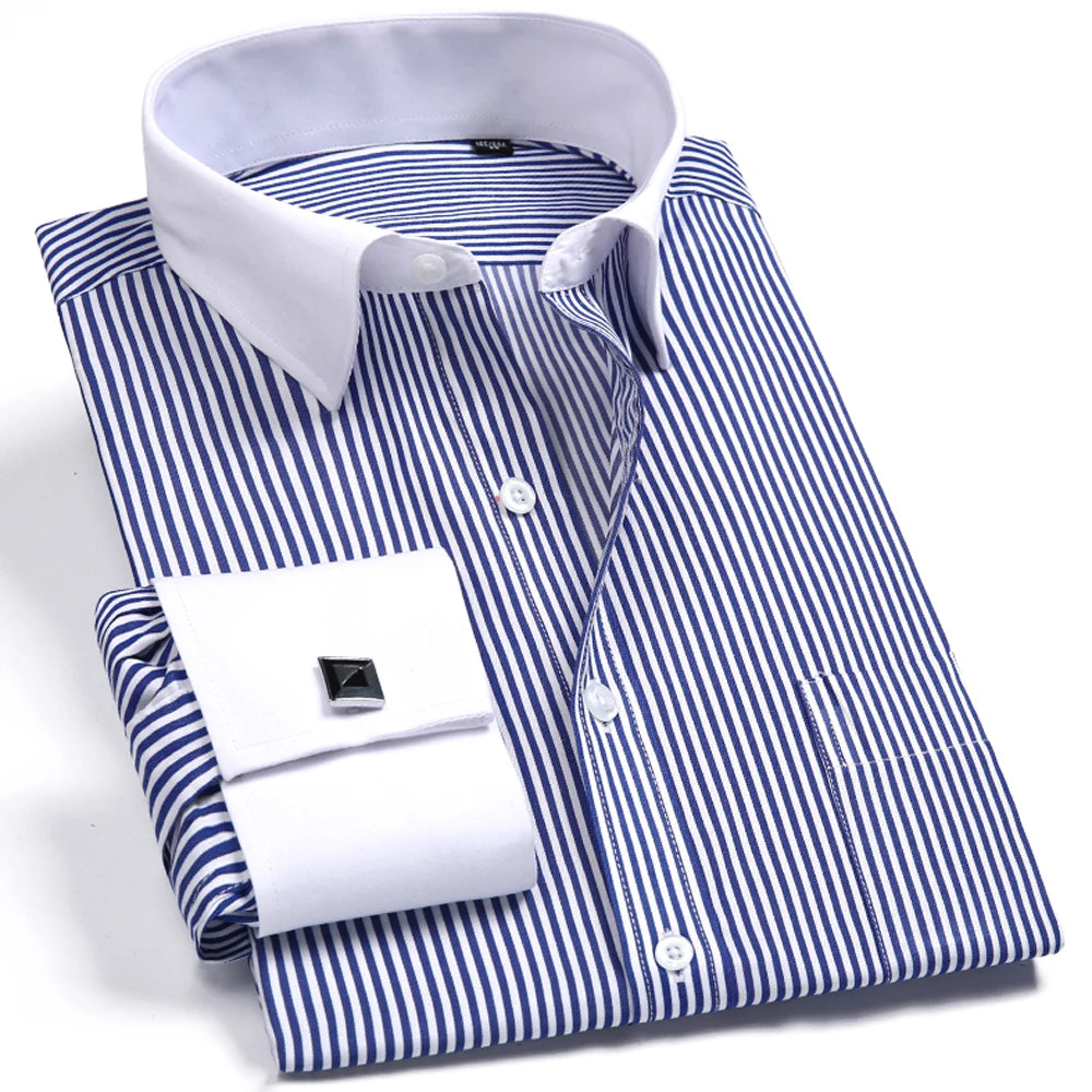 Virelli white cuffs and collar cufflink shirt