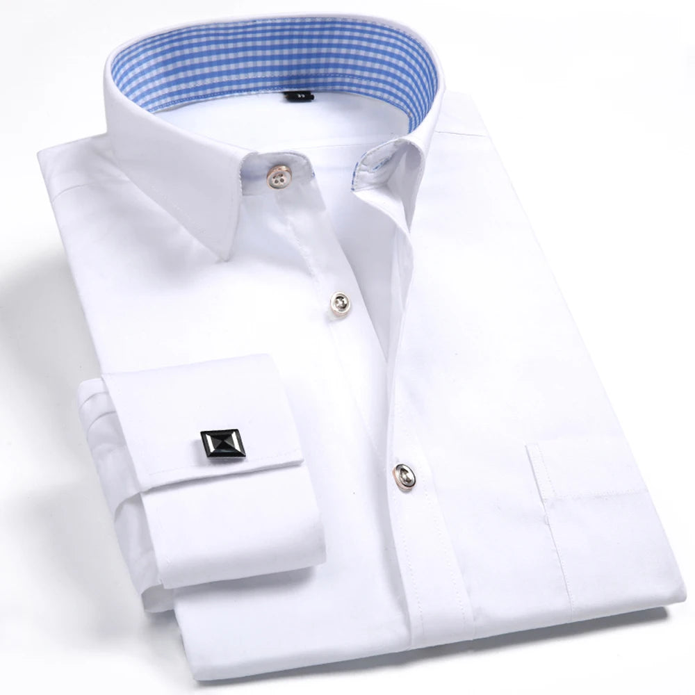 Virelli white cuffs and collar cufflink shirt