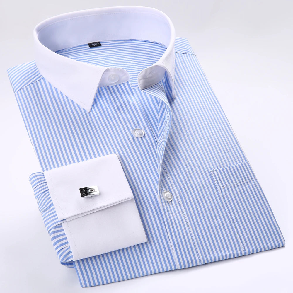 Virelli white cuffs and collar cufflink shirt