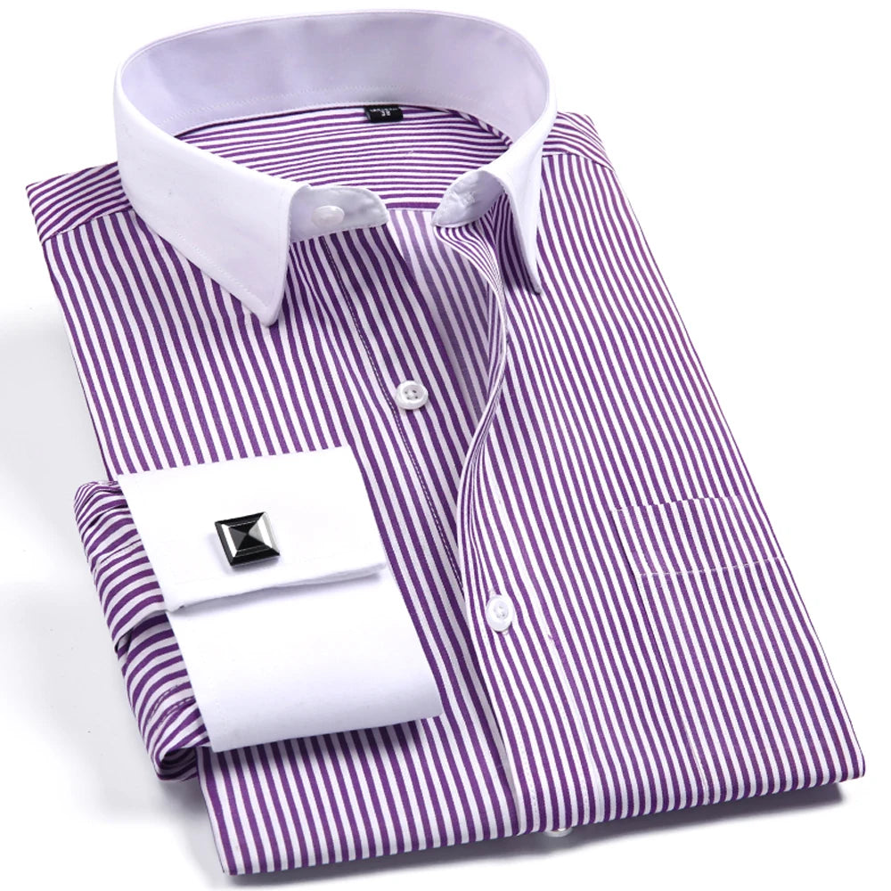 Virelli white cuffs and collar cufflink shirt