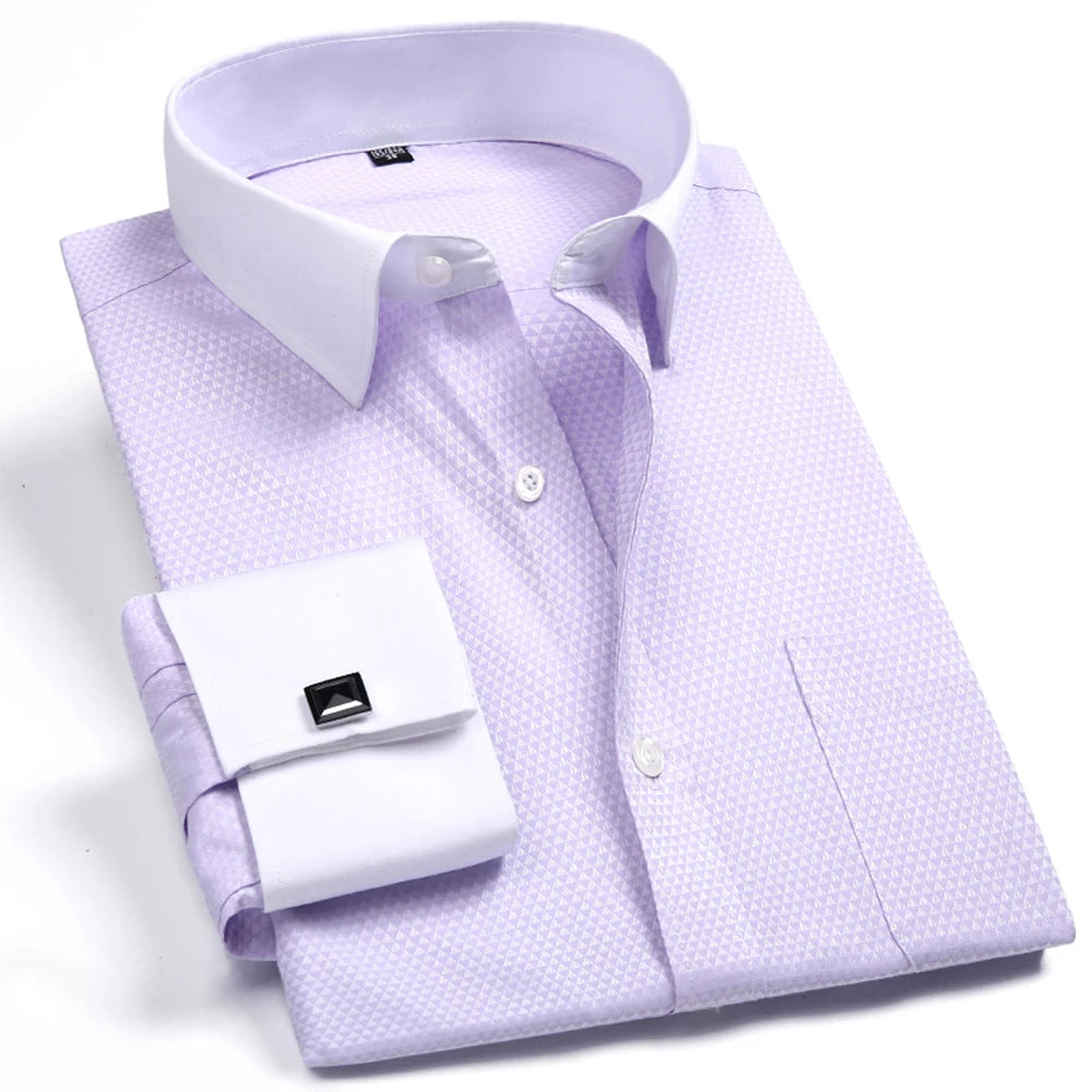 Virelli white cuffs and collar cufflink shirt