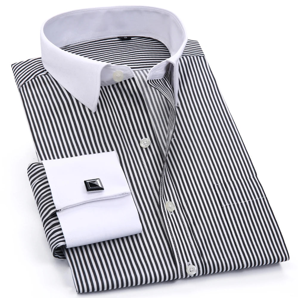 Virelli white cuffs and collar cufflink shirt