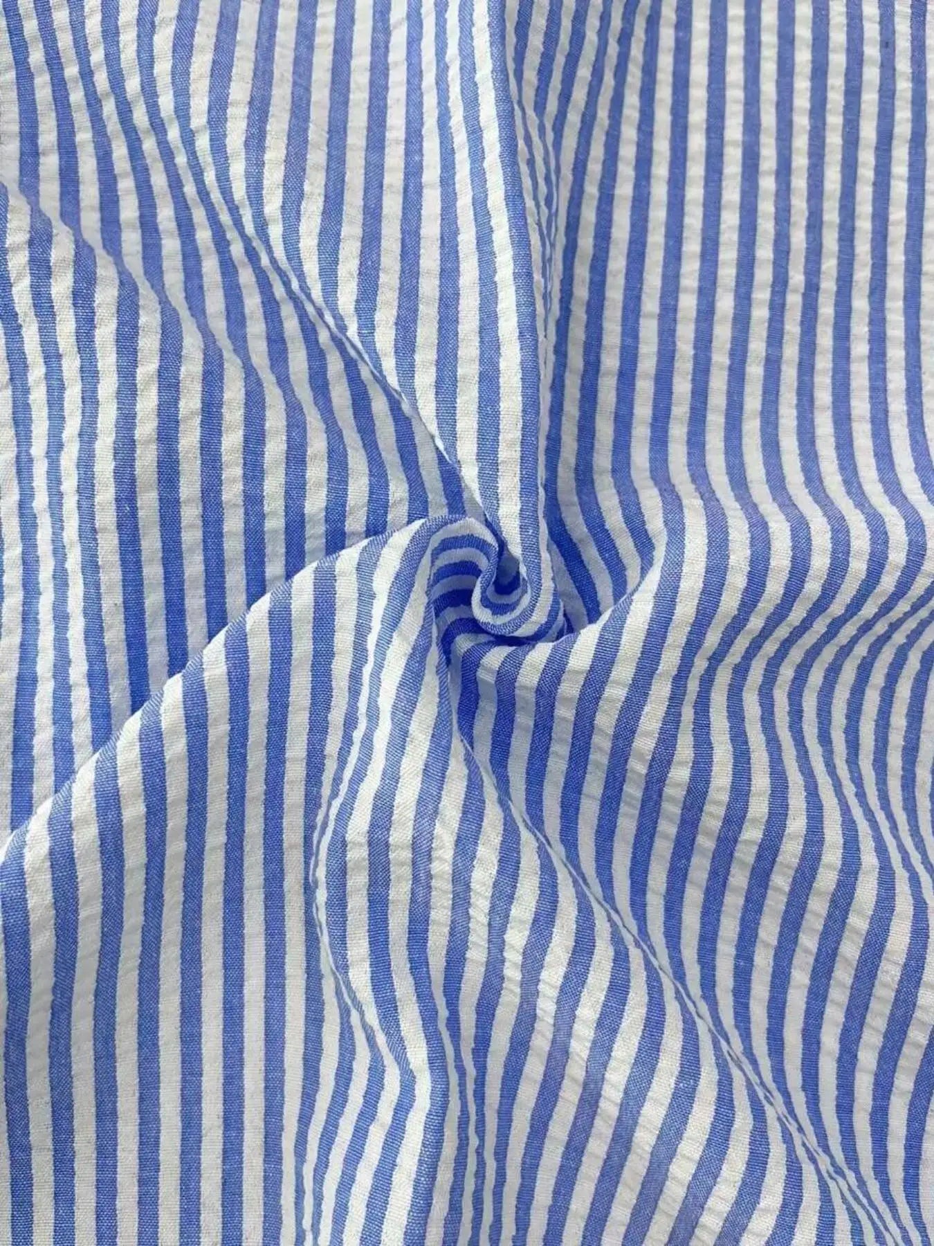 Virelli Long Sleeve Striped Rippled Shirt